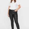 Jeans & Trousers | Vero Moda Curve Curve - Coated Pants In Black