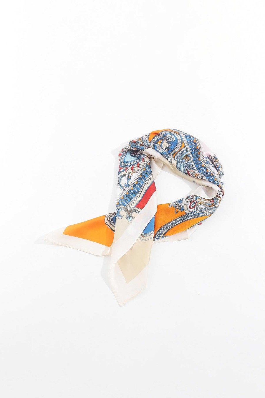 Accessories | SOUL Accessories Paisley Neckerchief Scarf In Orange