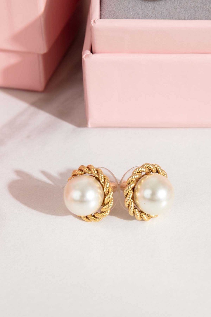 Boxed Gifts | Soul Jewellery Rope Detail Pearl Earrings