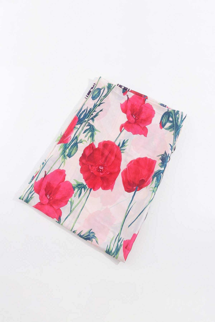 Accessories | SOUL Accessories Floral Polka Boarder Scarf In Red