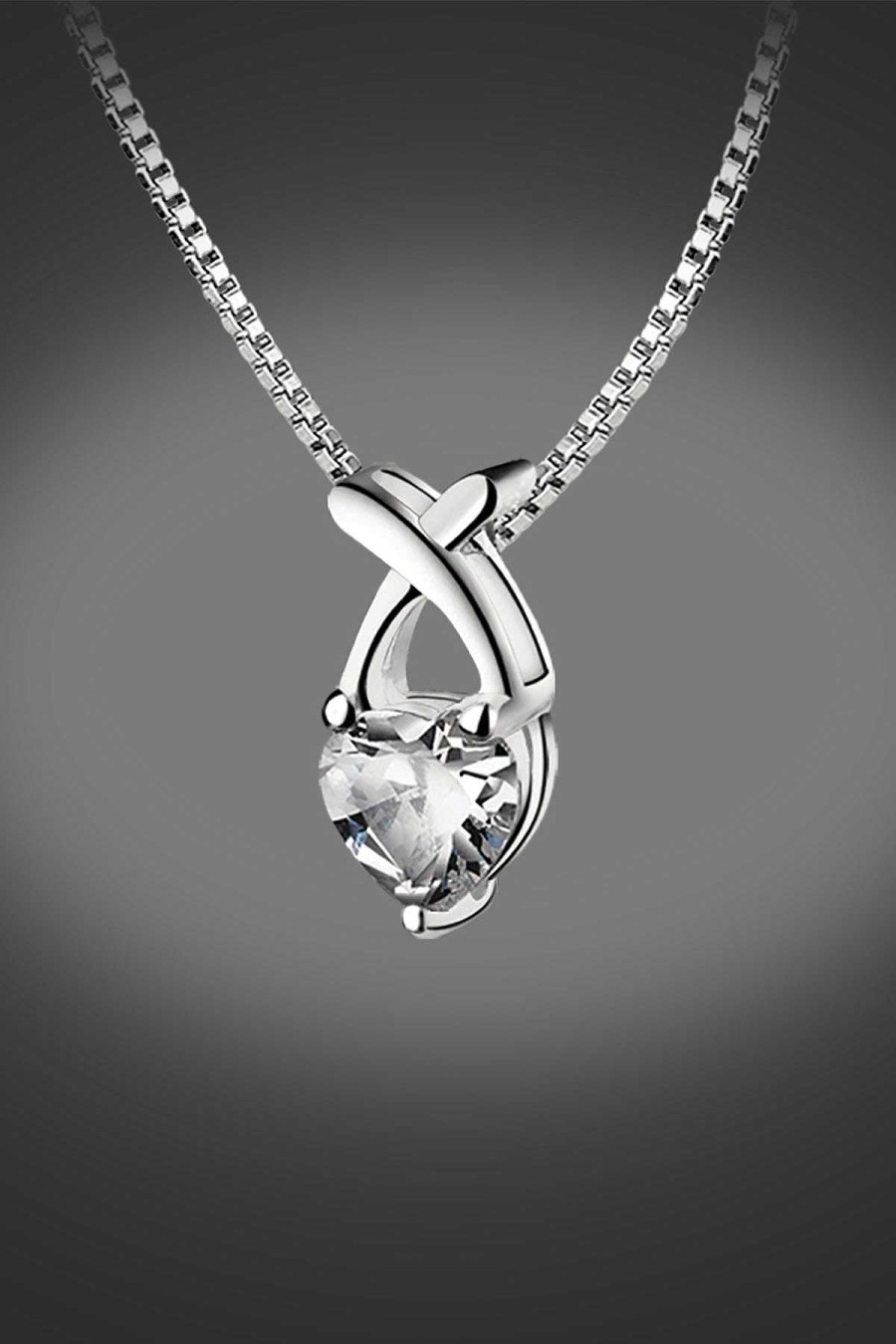 Boxed Gifts | Newbridge Silverware Jewellery Pendant Clear Heart Stone