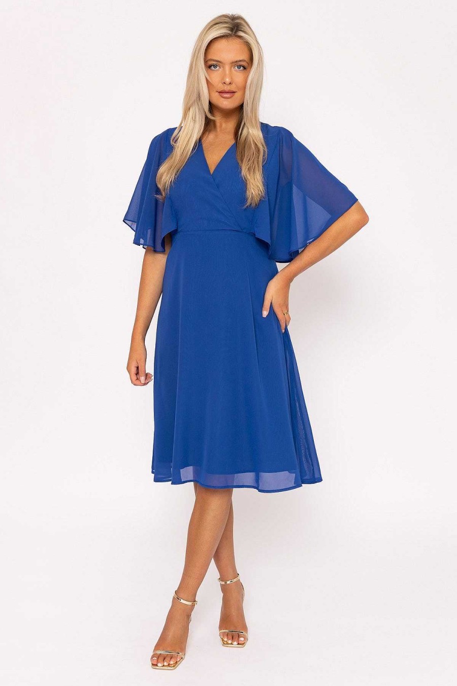 Sale Dresses | Rowen Avenue Cobalt Angel Sleeve Dress