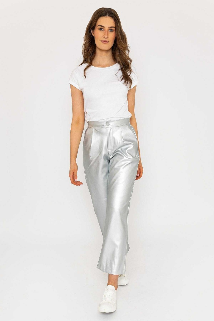 Jeans & Trousers | Oraije Metallic Trousers