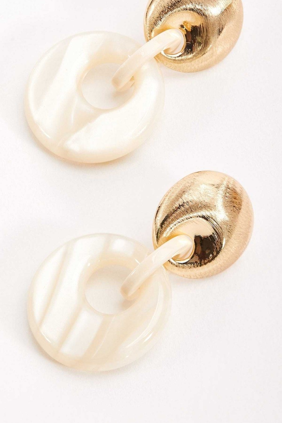 Earrings | Soul Jewellery White Tortoise Drop Link Earrings