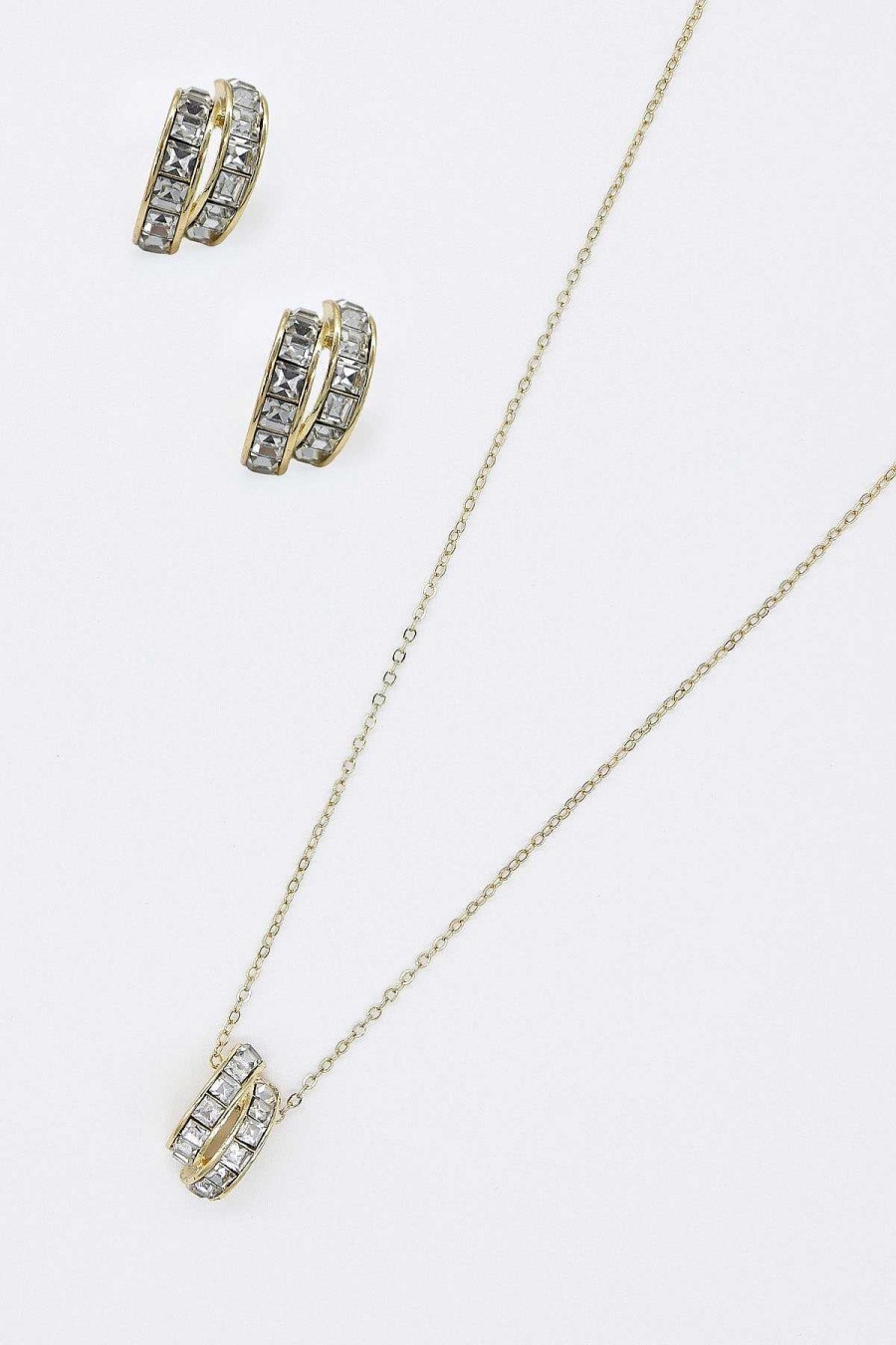 Necklaces | Joularie Double Strand Pendant Necklace In Gold