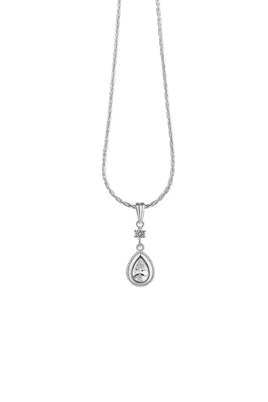 Boxed Gifts | Newbridge Silverware Jewellery Drop Pendant Clear Stone