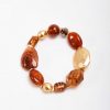 Bracelets | Soul Jewellery Gold And Brown Beaded Bracelet