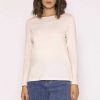 Tops & Blouses | Kelly & Grace Weekend Long Sleeve Basic Tee In Ivory