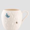 Homeware | Belleek Turquoise Ceramic Wild Rose Mug