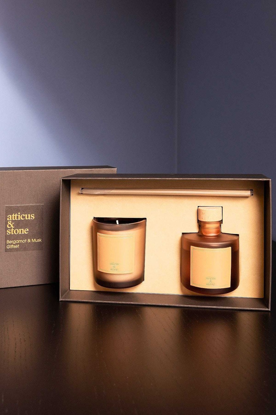 Homeware | Atticus & Stone Bergamot And Musk Home Fragrance Giftset