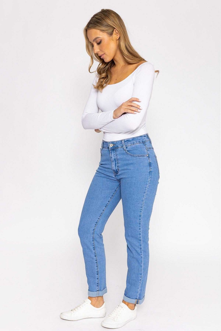 Jeans & Trousers | Denim Club Straight Leg Denim Jeans In Light Blue