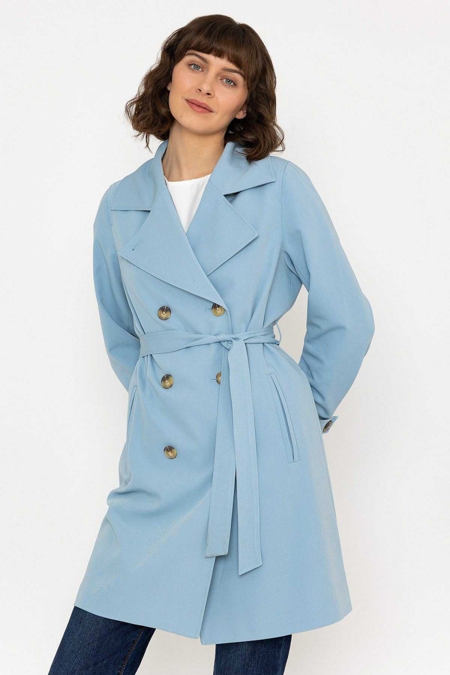 Coats & Jackets | Rowen Avenue Blue Trench Coat