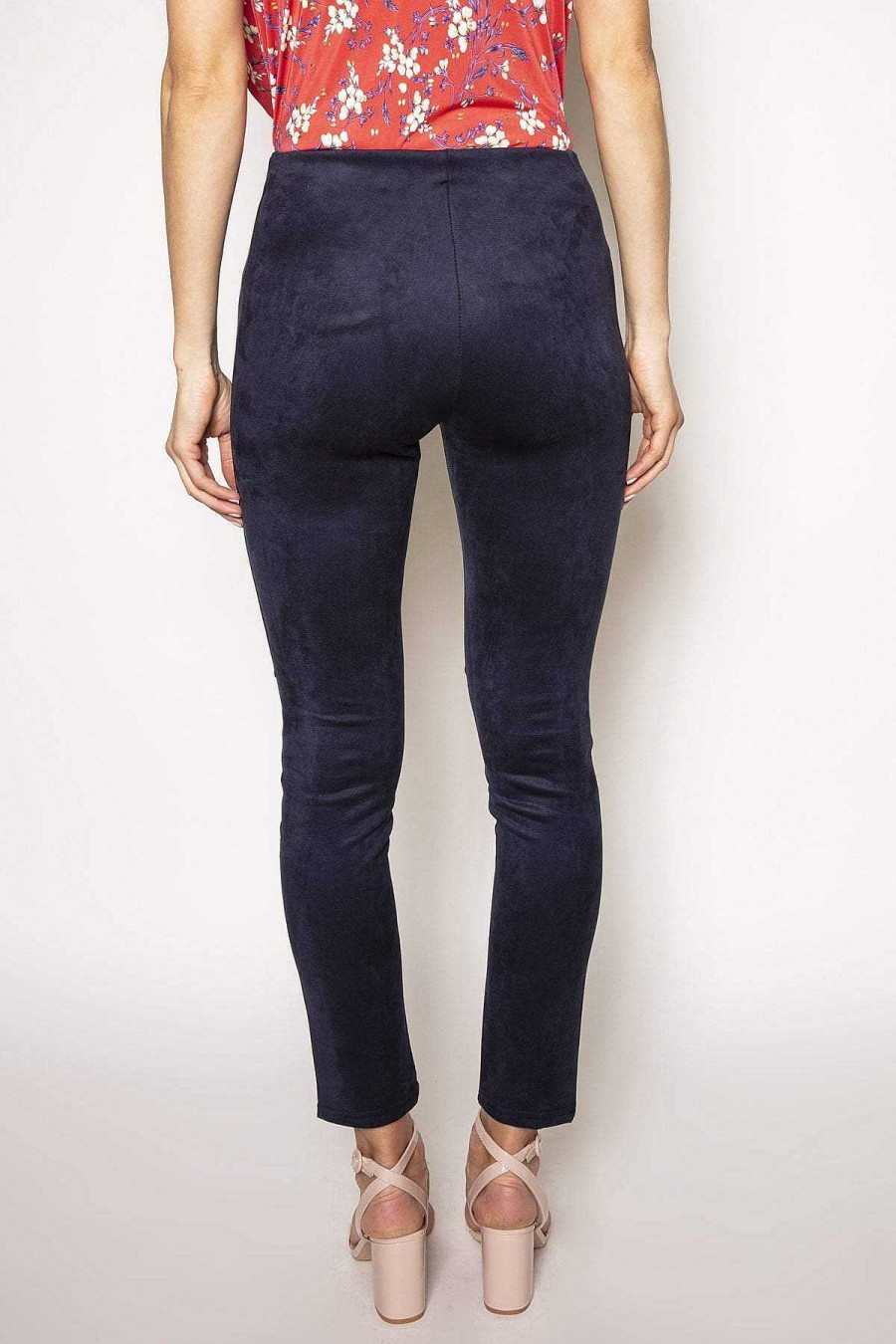 Jeans & Trousers | J'aime la Vie Suedette Trousers In Navy