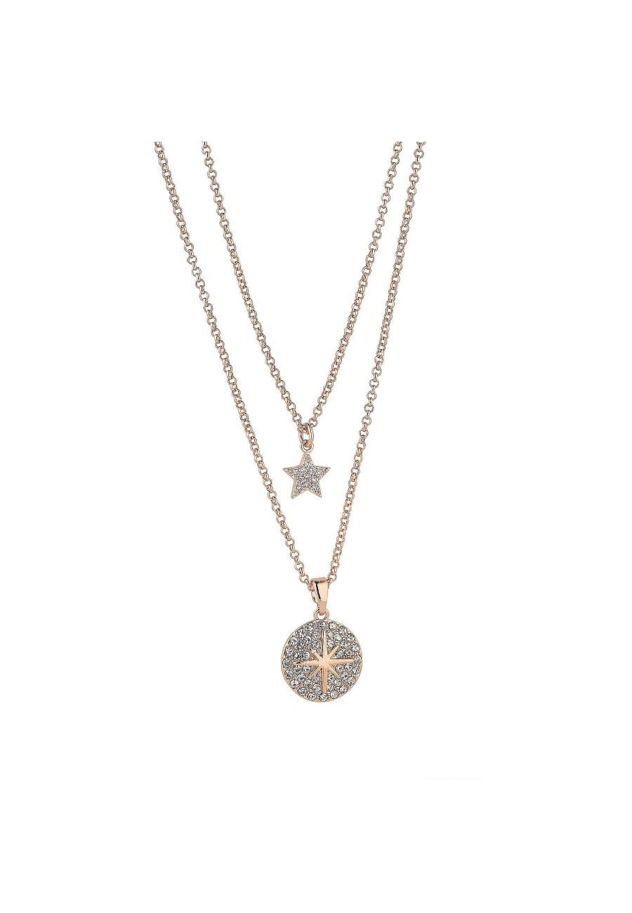 Jewellery | Knight & Day Star Layered Rose Gold Necklace