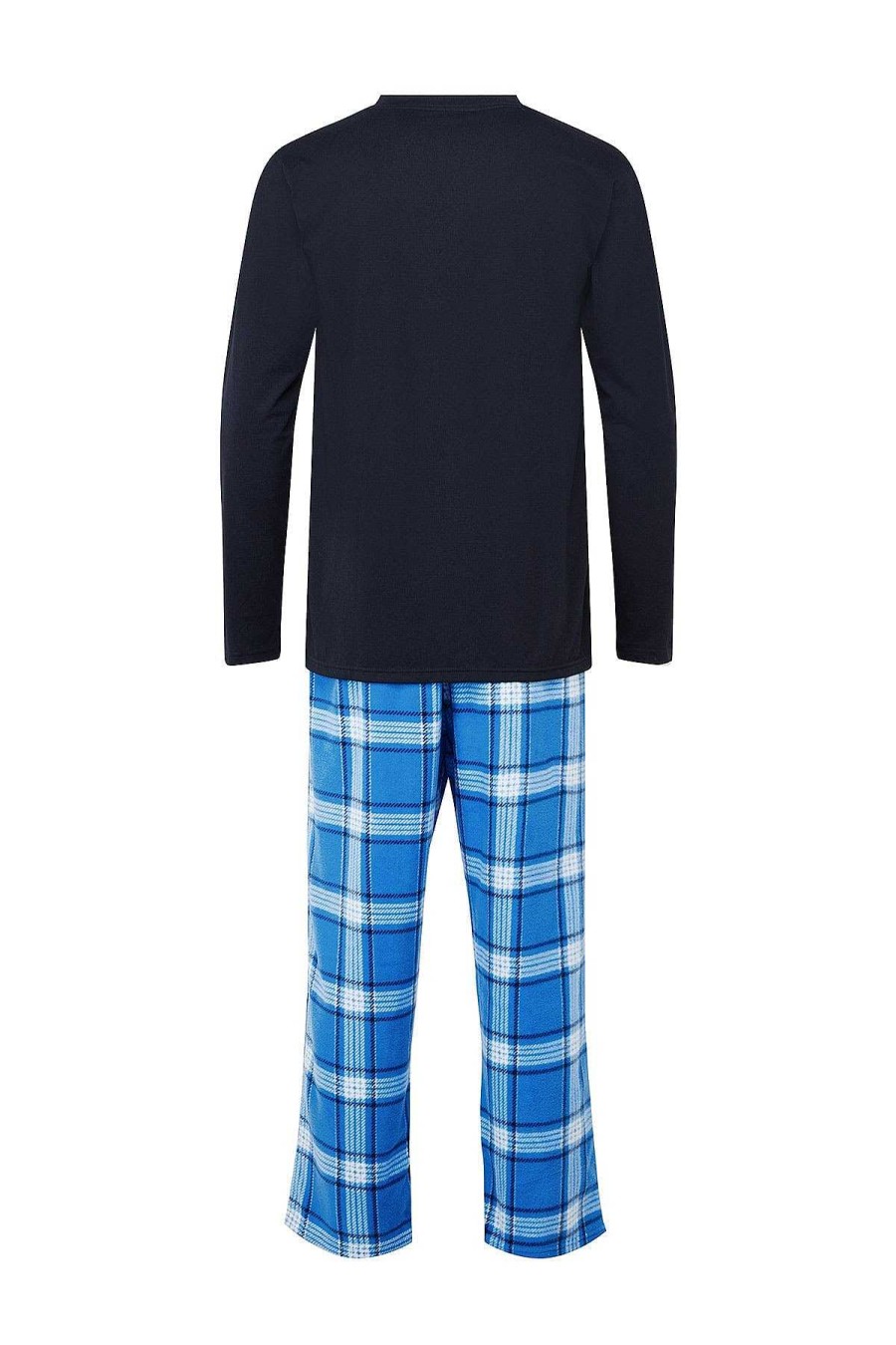 Nightwear | Marlon Sleepwear Mens Check Pyjamas In Blue