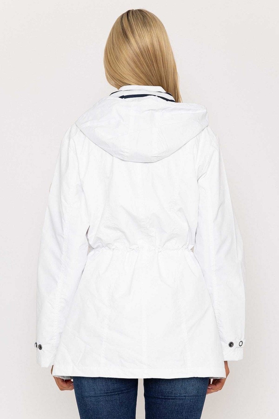 Coats & Jackets | West Quay Drawstring Jacket With Stripe Lining In White