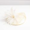 Fascinators | SOUL Accessories Sinamay Feather Fascinator In Cream