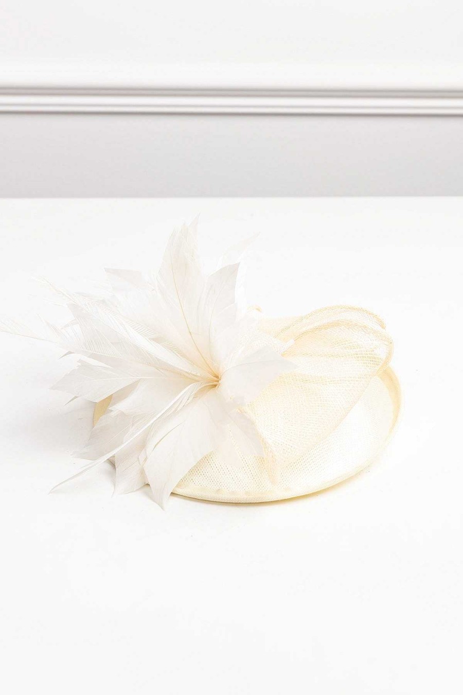 Fascinators | SOUL Accessories Sinamay Feather Fascinator In Cream