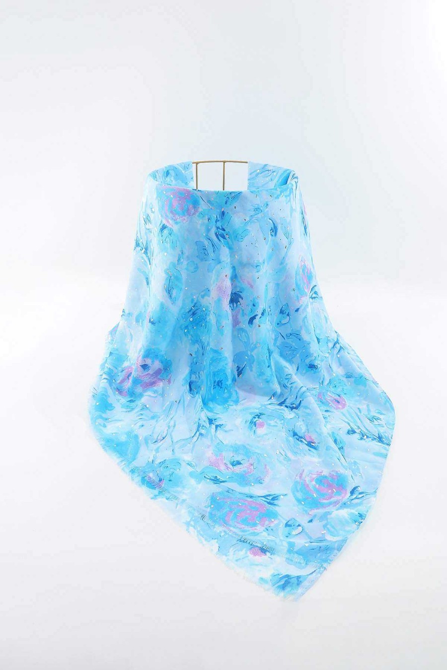 Accessories | SOUL Accessories Watercolour Rose Scarf In Blue