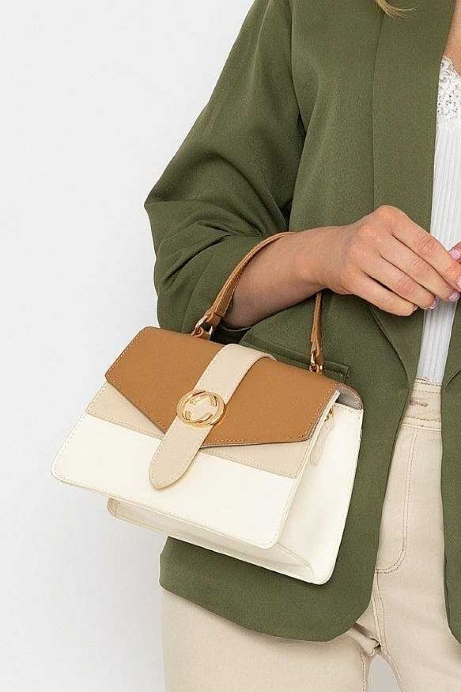 As Seen On Social | SOUL Accessories Petite Contrast Tote Bag In Beige