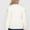 Jumpers & Cardigans | Kelly & Grace Weekend Embroidered Sleeve Knit In Ecru