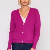 Jumpers & Cardigans | J'aime la Vie Short Cardigan In Magenta