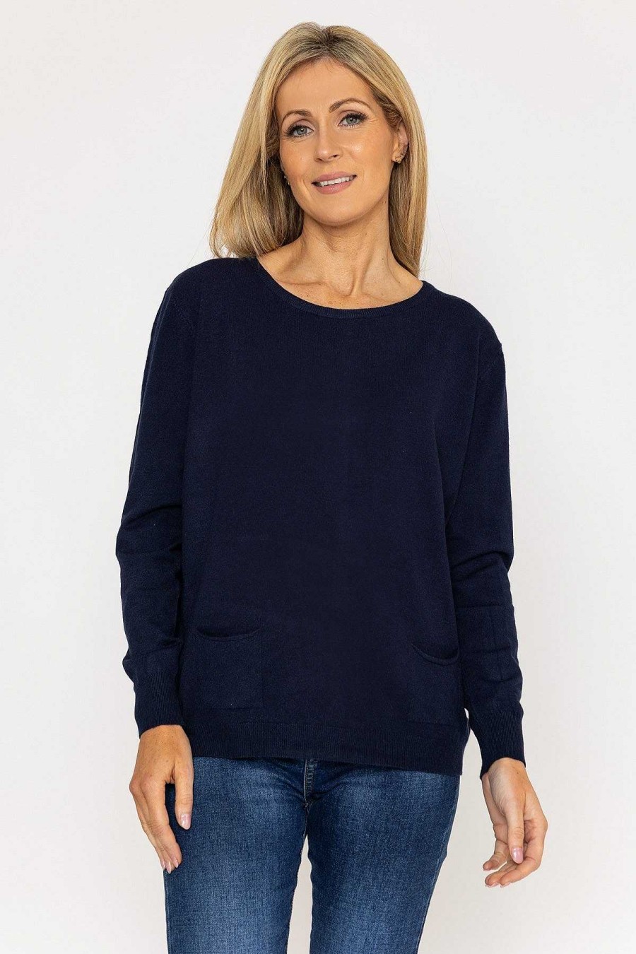 Jumpers & Cardigans | J'aime la Vie Button Detail Knit In Navy