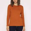 Tops & Blouses | Kelly & Grace Weekend Long Sleeve Basic Tee In Rust