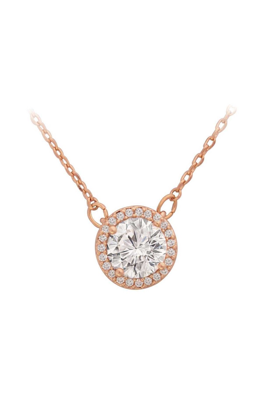 Boxed Gifts | Tipperary Crystal Jewellery Rose Gold Disc Drop Pendant