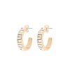 Boxed Gifts | Tipperary Crystal Jewellery Art Deco Hoop Earrings In Gold