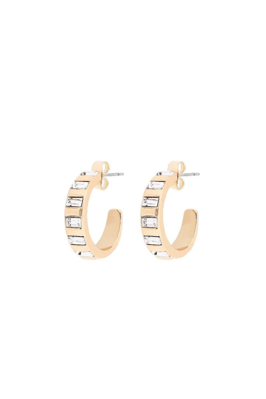 Boxed Gifts | Tipperary Crystal Jewellery Art Deco Hoop Earrings In Gold