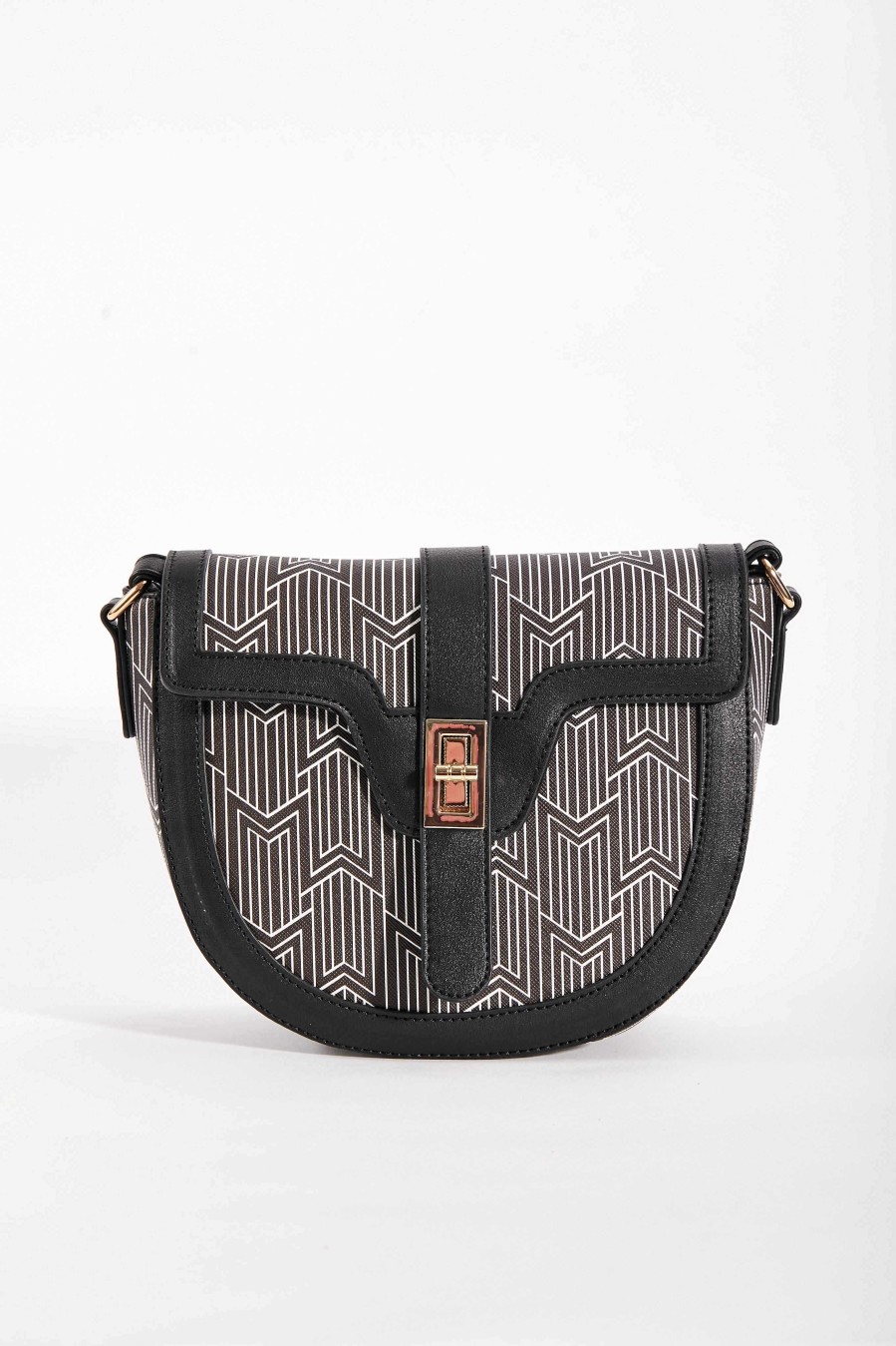 As Seen On Social | SOUL Accessories Printed Saddle Bag In Black