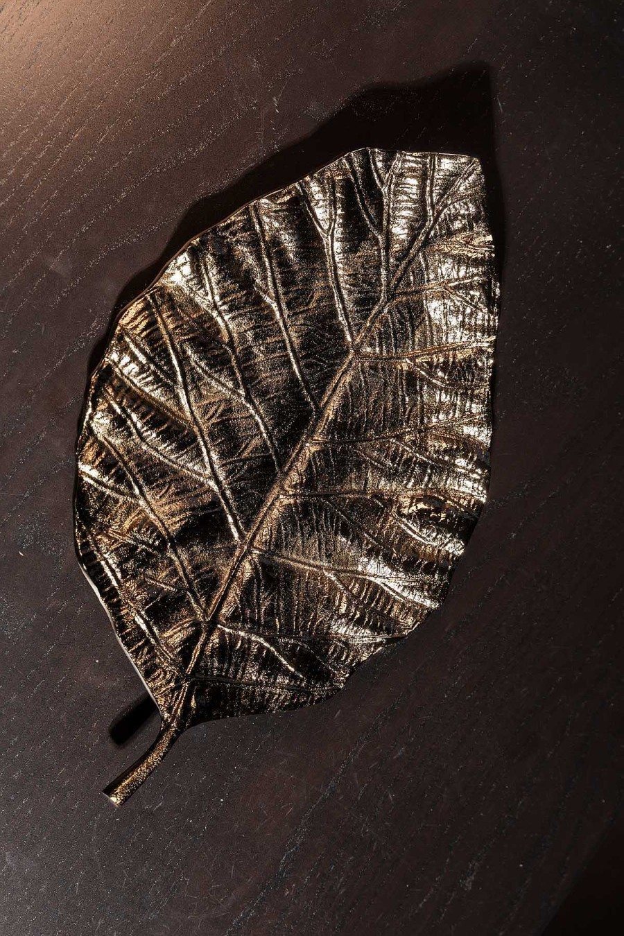 Homeware | Atticus & Stone Large Antique Brass Leaf Platter