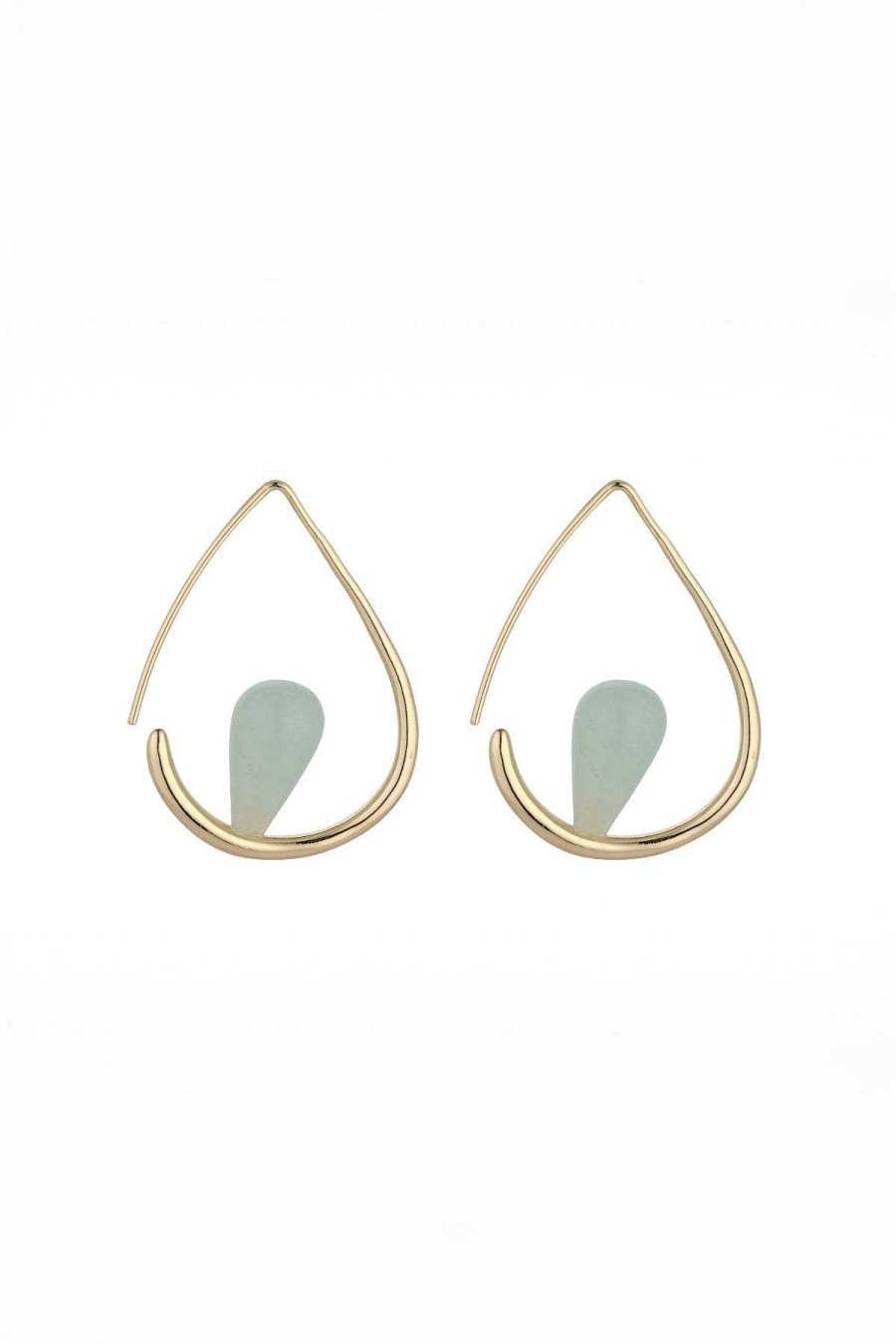 Earrings | Knight & Day Gia Amazon Gemstone Hoops