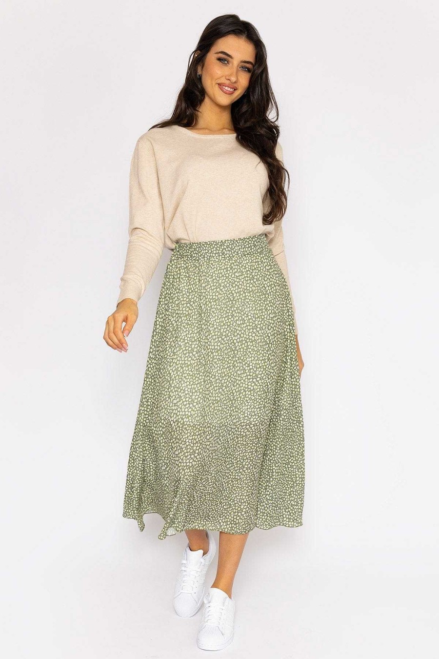 Skirts & Shorts | Pala D'oro Printed Midi Skirt In Green