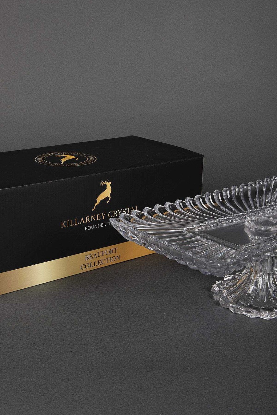 Homeware | Killarney Crystal Rectangular Footed Serving Plate