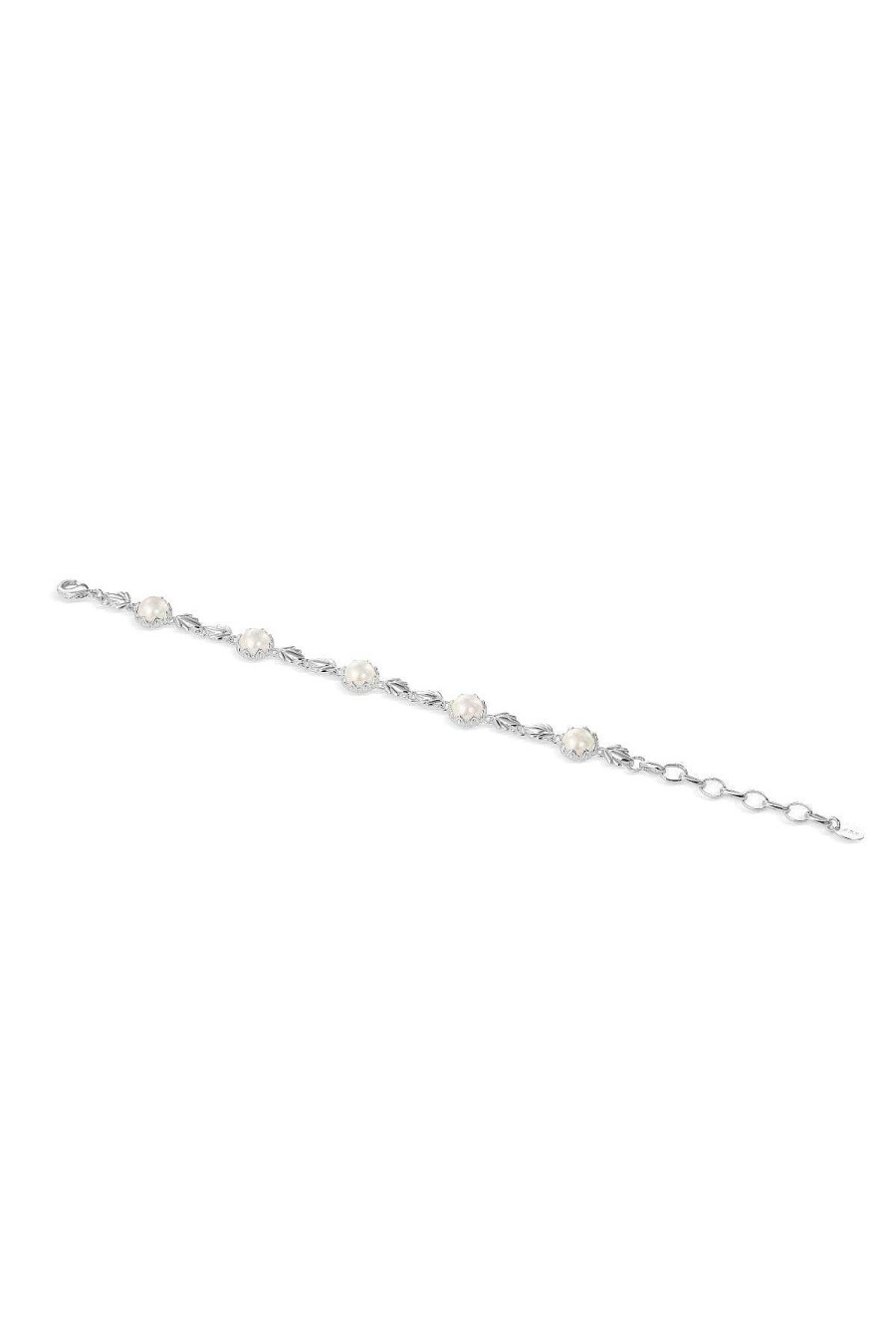 Boxed Gifts | Newbridge Silverware Jewellery Pearl Leaf Link Bracelet