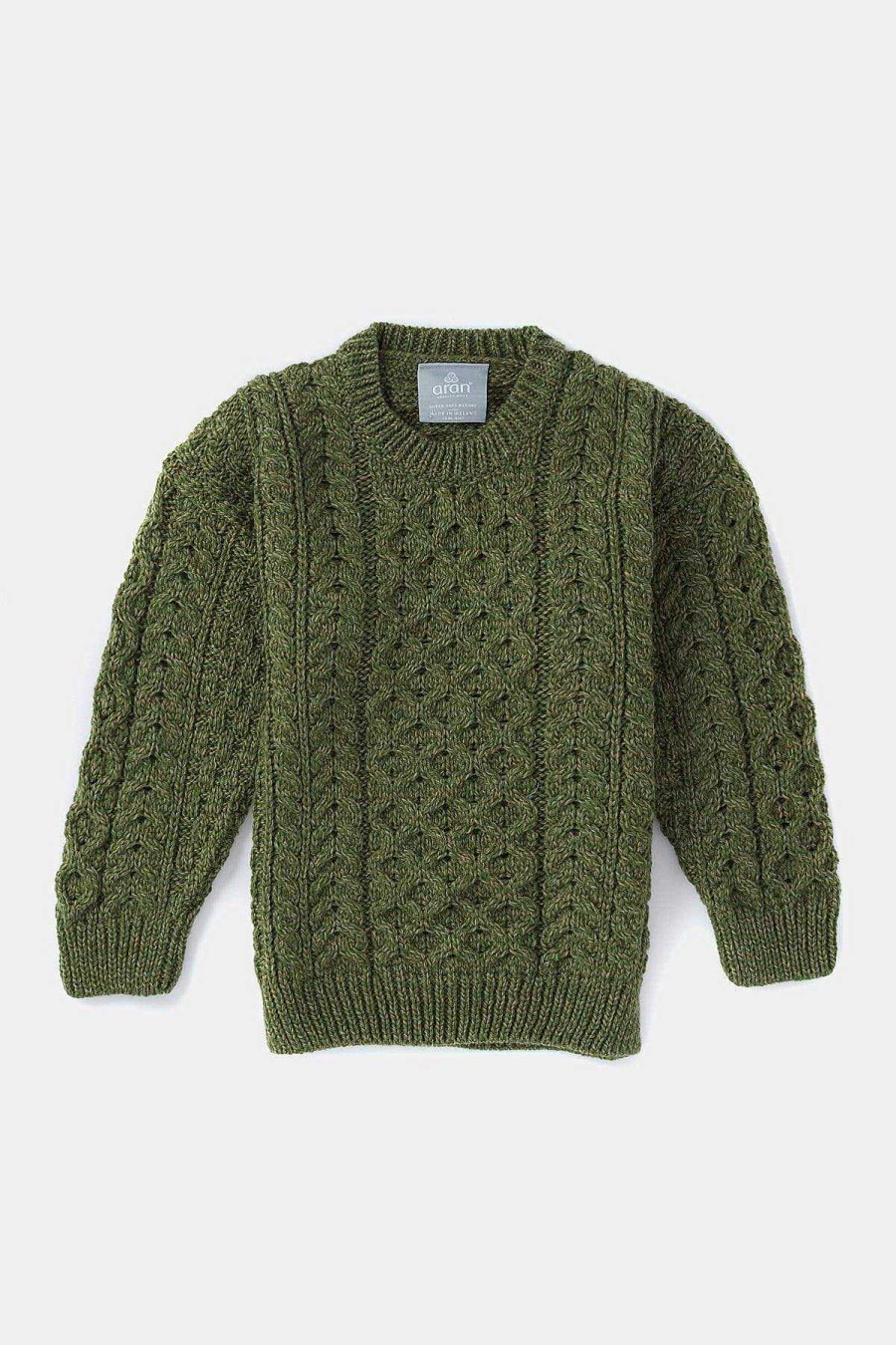 Jumpers & Cardigans | Aran Woollen Mills Kids Aran Jumper In Green