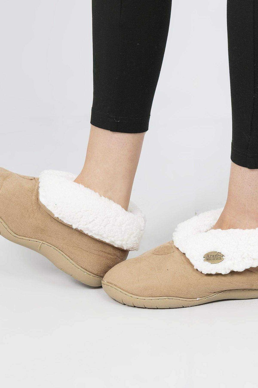 Nightwear | Aran Woollen Mills Faux Suede Adult Slipper Boots