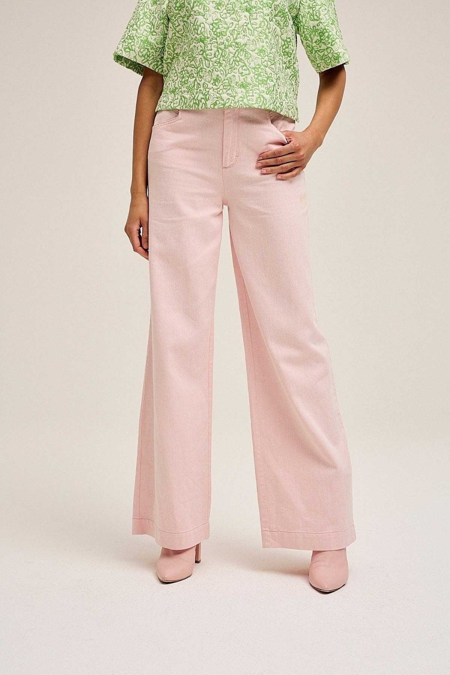 Jeans & Trousers | Cks Fashion Jake Wide Leg Jeans In Pink