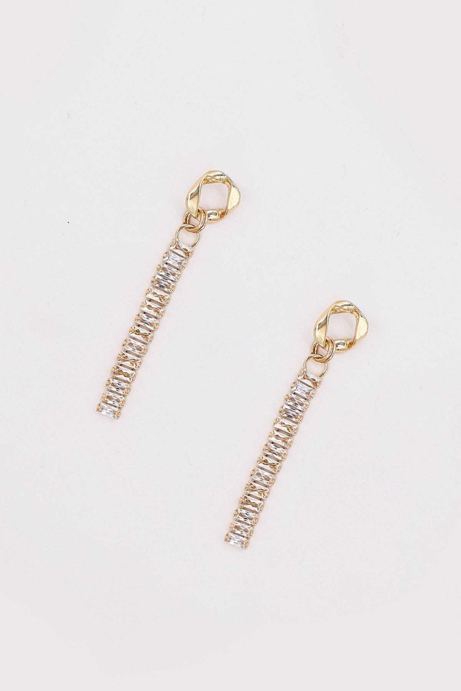 Earrings | Joularie Long Earrings In Gold