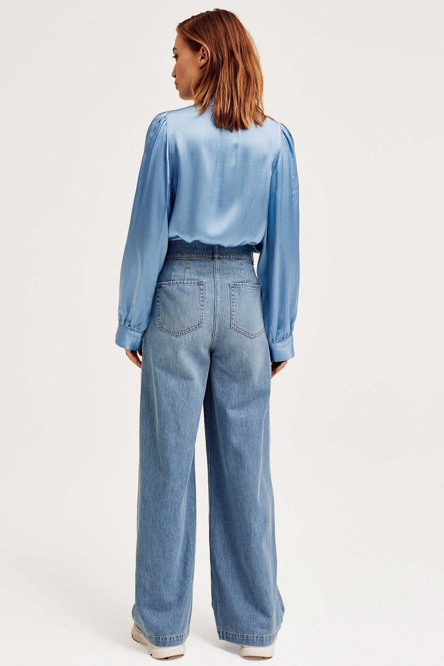 Jeans & Trousers | Cks Fashion Roda Wide Leg Denim Jeans