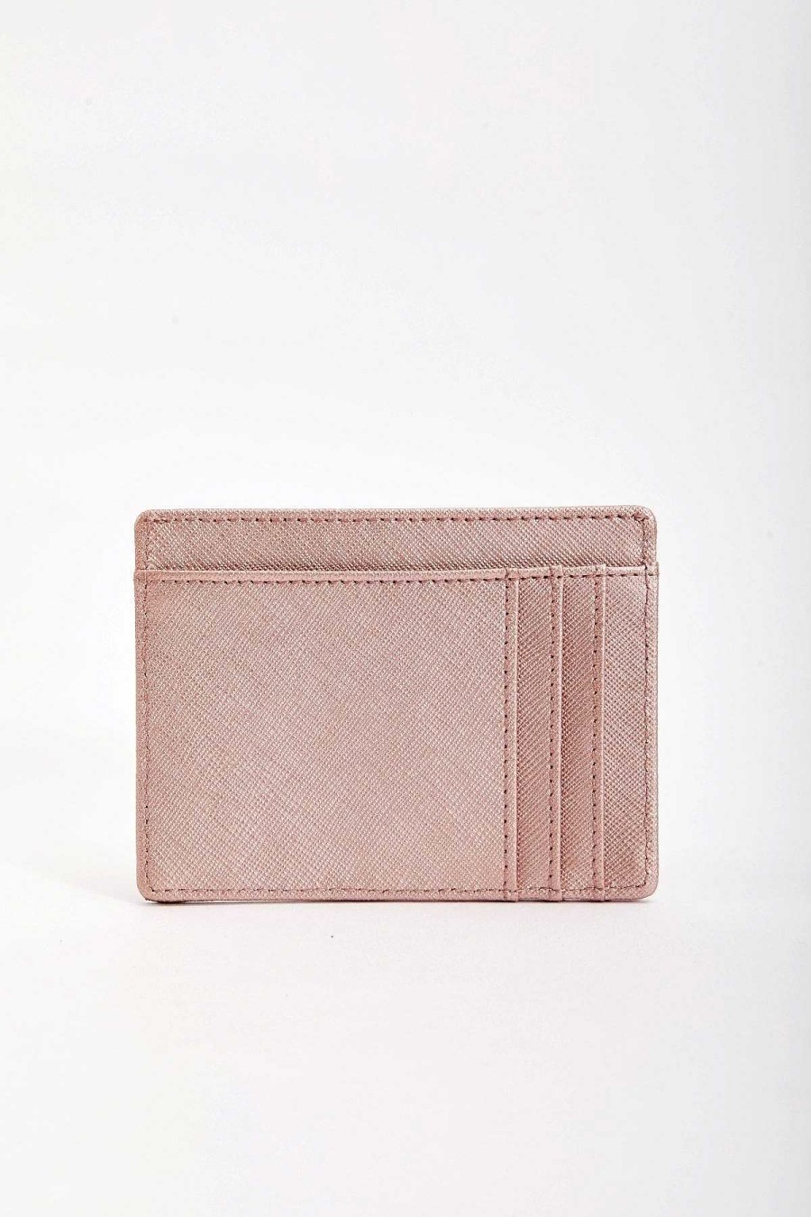 Accessories | SOUL Accessories Leather Card Holder In Rose Gold