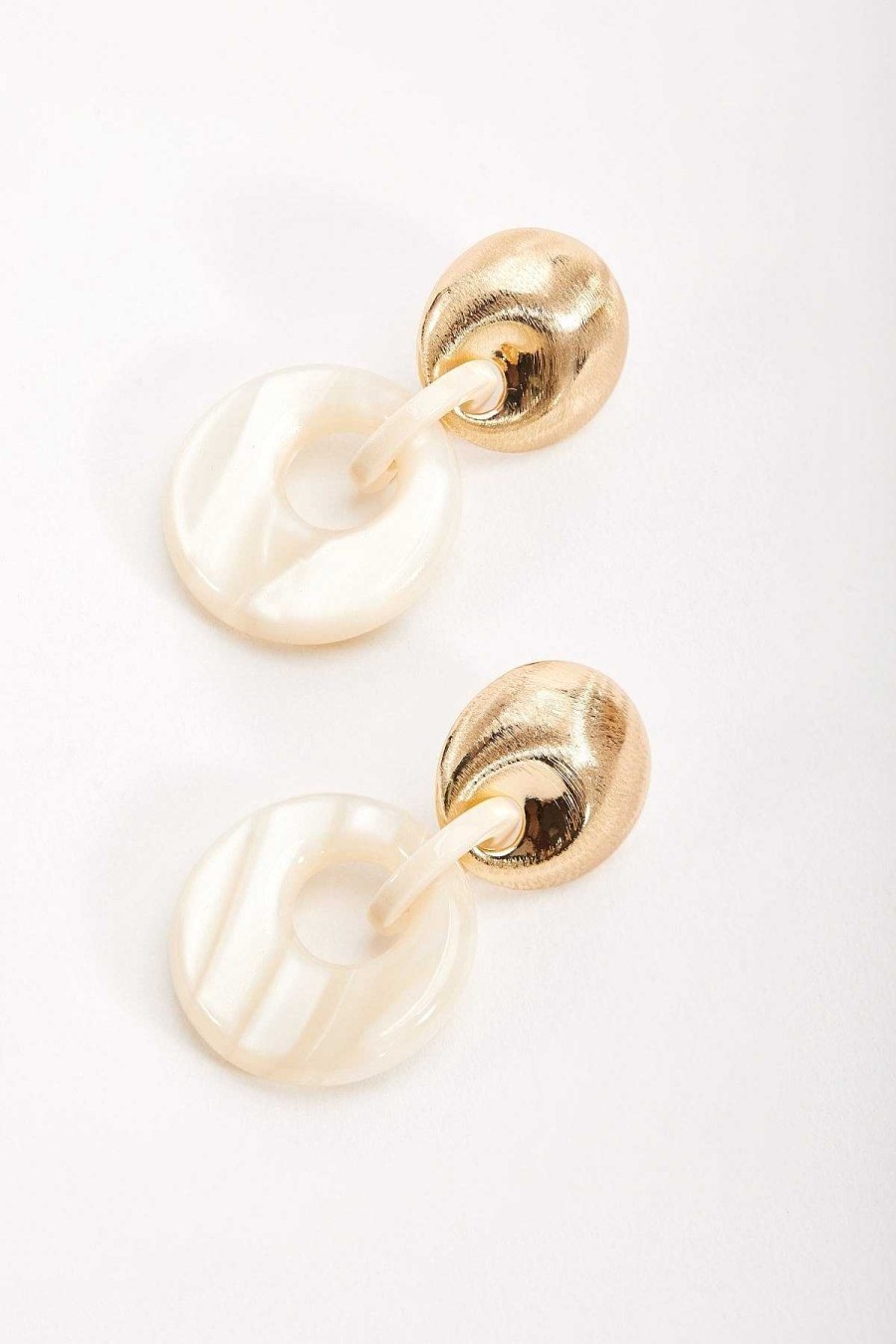 Earrings | Soul Jewellery White Tortoise Drop Link Earrings