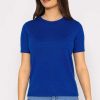 Jumpers & Cardigans | Kelly & Grace Weekend Merino Short Sleeve Crew In Cobalt