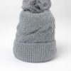 Hats | SOUL Accessories Grey Cable Knit Beanie With Pom