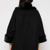 Coats & Jackets | Pala D'oro Faux Fur Trim Jacket In Black