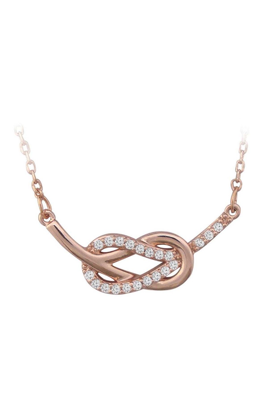 Her | Tipperary Crystal Jewellery Double Swirl Hammock Pendant In Rose Gold