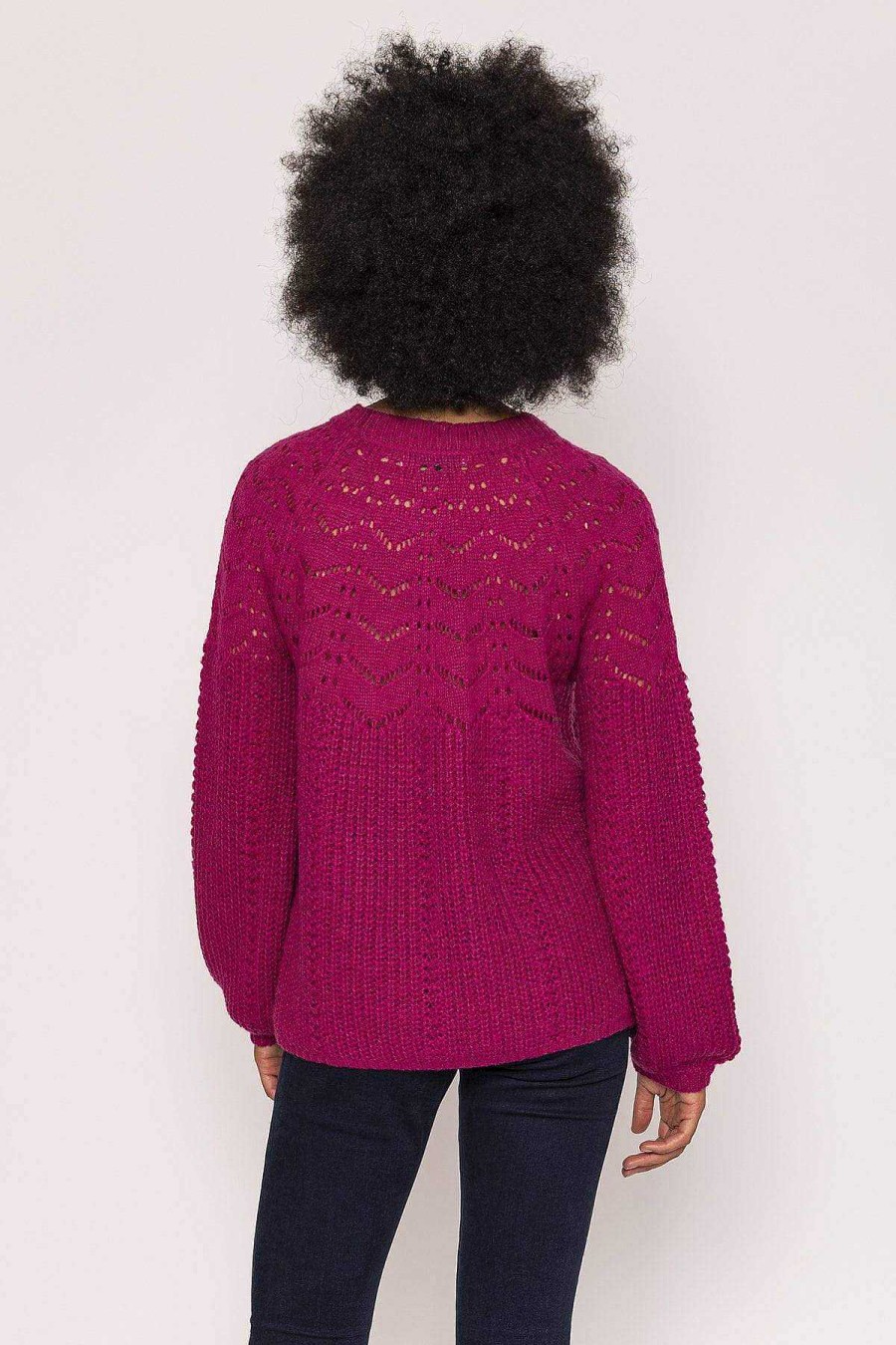 Jumpers & Cardigans | Rowen Avenue Puff Sleeve Knit In Fuschia