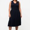 Dresses | Ulla Popken Navy Sleeveless Midi Dress